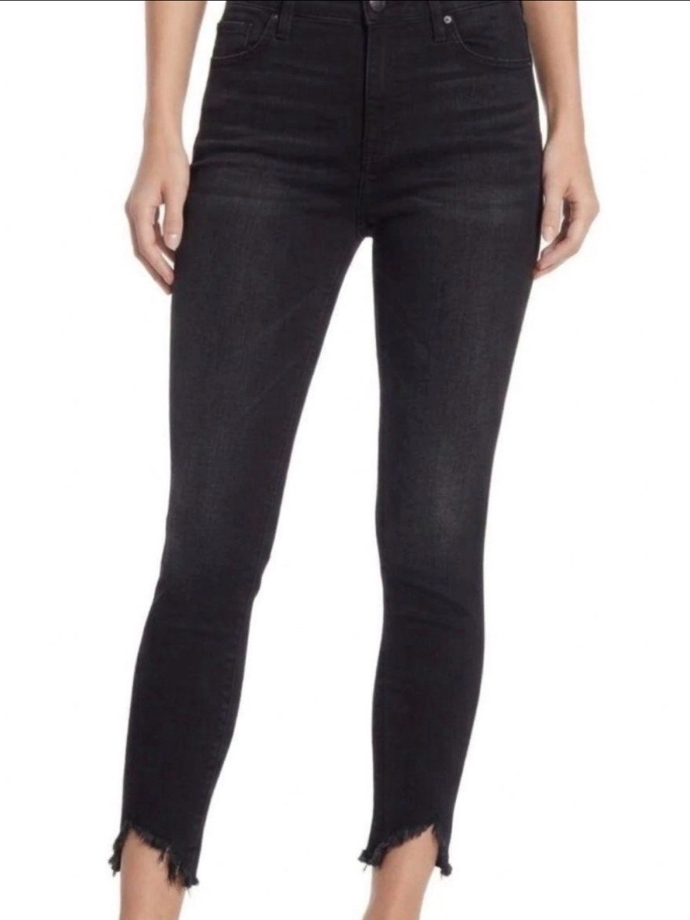 Seven for all mankind: Black soft stretch skinny jeans size 27